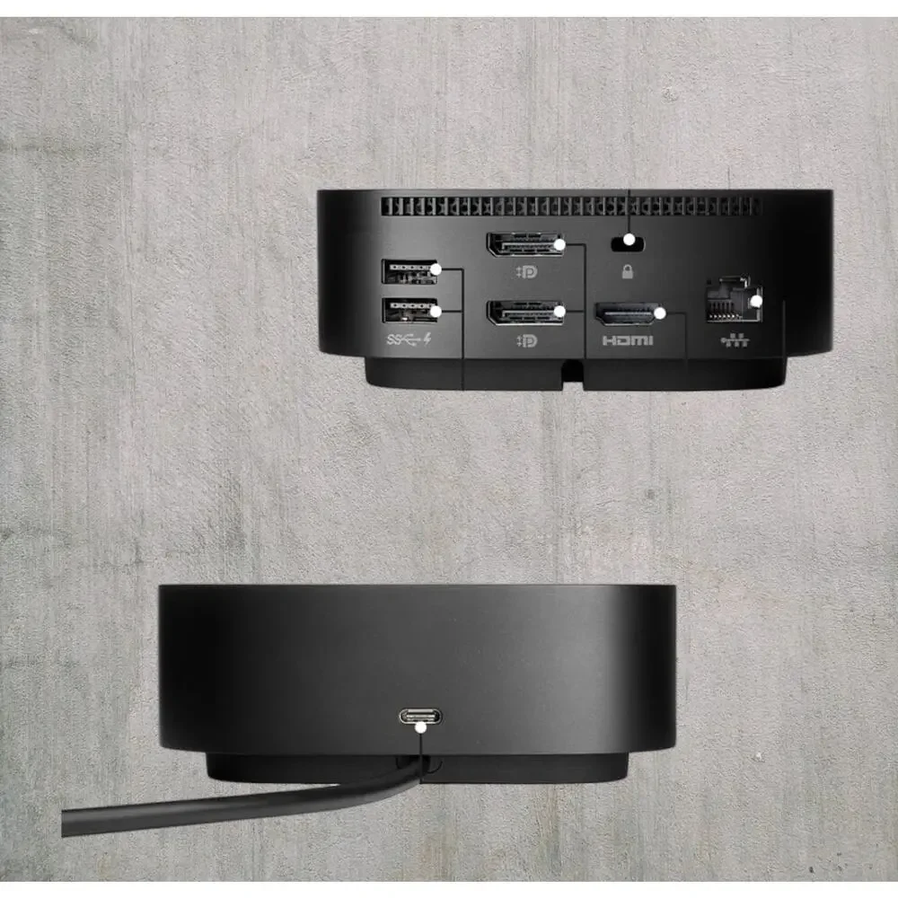 HP USB-C G5 Docking Station Dual Monitor 120W Power Adapter Bundle – Open Box